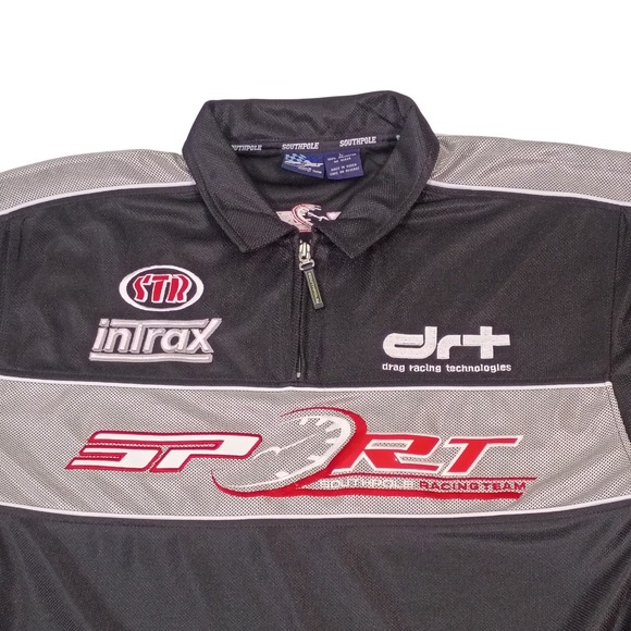 Southpole Other - Vintage Southpole Racing Team Jersey Black Silver DRT Drag Racing Mens Large L